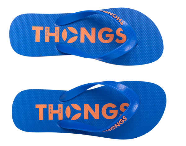 Thongs Classic Blue / Orange Rubber Flip Flop