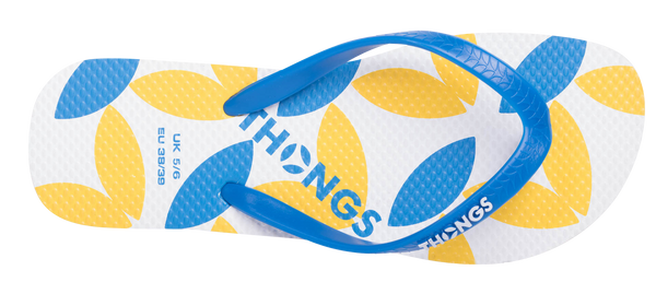 Thongs Women White Print Rubber Flip Flop